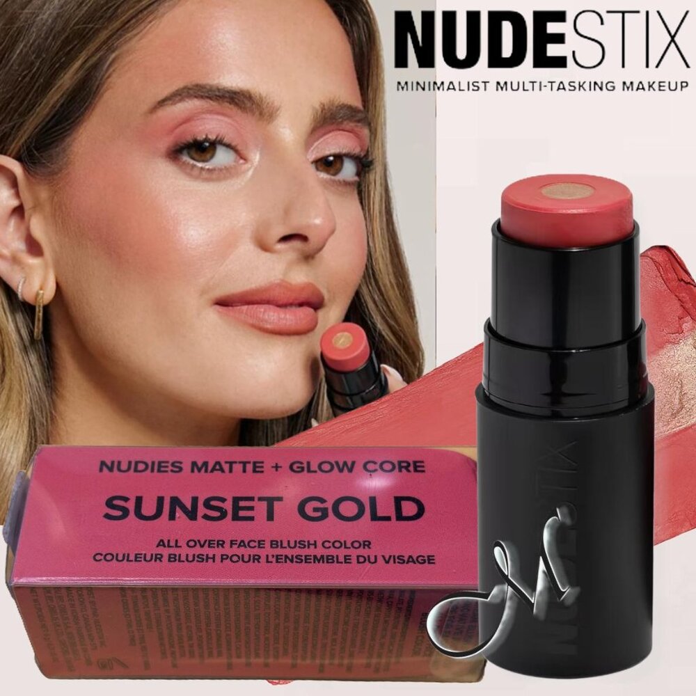 Nudestix Nudies Matte + Glow Core All Over Blush* ~ SUNSET GOLD 6g/0.21oz NIB
